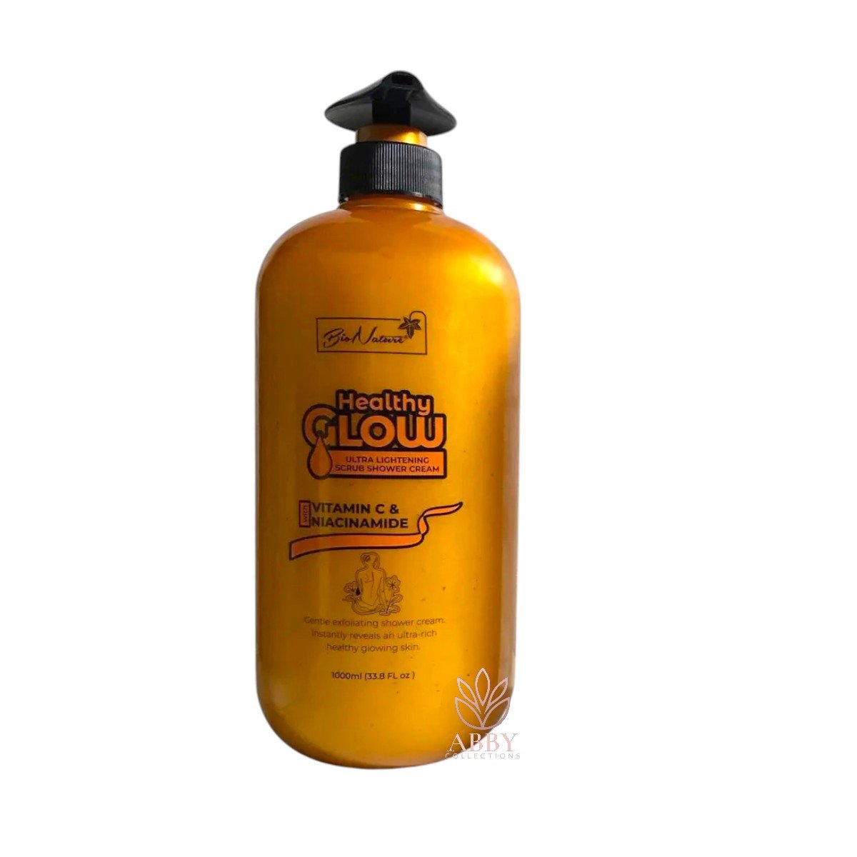 Healthy Glow Vitamin C & Niacinamide Gentle Exfoliating Shower Cream (Orange) 1000ml-Photoroom Healthy Glow Vitamin C & Niacinamide Shower Cream - Image 1