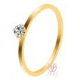 Ring, 18K Gold Plated Steel (Size 8)