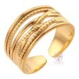 Ring, 18K Gold Plated Steel (Sized)