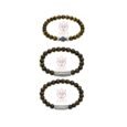 3 PCS Mens Bracelets Beads, 8mm Mens Beaded Bracelet
