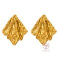 Earrings, 18K Gold Plated Steel