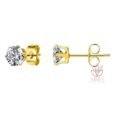 Earrings, 18K Gold Plated Steel