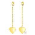 "Hearts" Earrings, 18K Gold Plated Steel