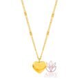 "Heart" Necklace, 18K Gold Plated Steel