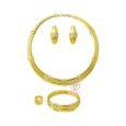4Pcs Jewelry Set Rings Necklace Earrings Bracelet High Performance Luxury 18k Gold Plating Gold Plated Jewelry