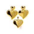 Luxury 18k Gold Plated Love Heart Earrings and pendant Jewelry Set