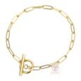 Bracelet, 18K Gold Plated Steel