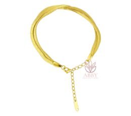 Bracelet, 18K Gold Plated Steel