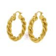 18K gold plated Stainless steel earrings, Intensity