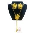 Luxurious 18K Gold-Plated Round Neck Chain & Earrings Set