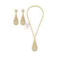 3Pcs Jewelry Set Rings Necklace Earrings  High Performance Luxury 18k Gold Plating Gold Plated Jewelry