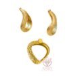 Luxurious 18k Gold Plated Earrings + 18k Gold Plated Pendant