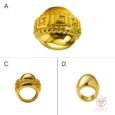 Luxury 18K Gold-Plated Steel Ring for Women