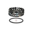 Tiger Eye Bracelet For Men 8MM Natural Stone Beads Bracelet 3 Set Stretch Lava Rock Bracelets Adjustable Black Crystal Beaded Bracelet for Men