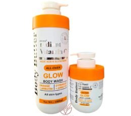 Clini‑Tone Radiant Vitamin C Glow with Kojic A – Body Wash + Lotion 2‑in‑1 Set 1400ml