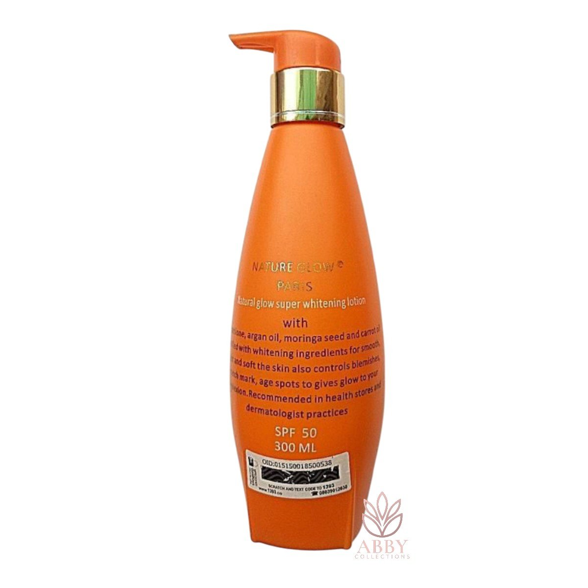 transparent-Photoroom (14) Nature Glow Paris Super Whitening Lotion with Glutathione, Argan Oil & SPF50 - Image 1