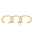 Gold-Plated Stainless Steel Bangle Bracelet Set – 3 Piece (5.5 cm) for woman