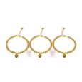 Gold Beaded Bracelet with Sphere Charms – 3-in-1 (18 cm)