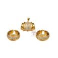 Gold-Plated Stainless Steel Pendant & Earrings Jewellery Set for Women