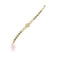 Gold-Plated Stainless Steel Flower Bracelet