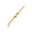 Gold-Plated Stainless Steel Flower Bracelet – 16 cm