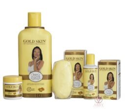 Gold Skin Argan Oil Clarifying Skincare Set – Shower Gel, Lotion, Body Cream & Soap (4-Piece Set)