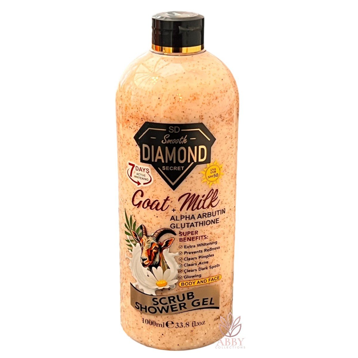 transparent-Photoroom (42) Smooth Diamond Goat Milk Scrub Shower Gel – Exfoliating Care - Image 1