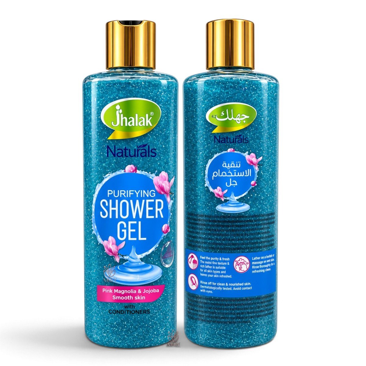 alpha (2) Jhalak Premium Purifying Shower Gel Pink Magnolia & Jojoba 500ml - Image 1